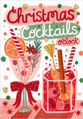 Photo of Cocktail O'Clock Christmas Card