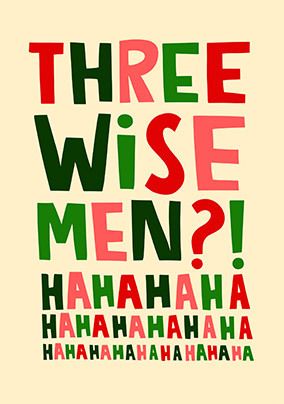 Photo of Three Wise Men Ha! Christmas Card