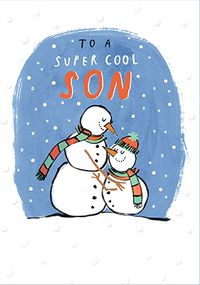 Tap to view Snowman Super Cool Son Christmas Card