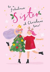 Tap to view Fabulous Sister At Christmas Time Card