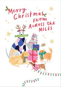 Tap to view Cats & Dogs Across The Miles Christmas Card