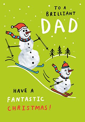 Photo of Snowman Dad Christmas Card