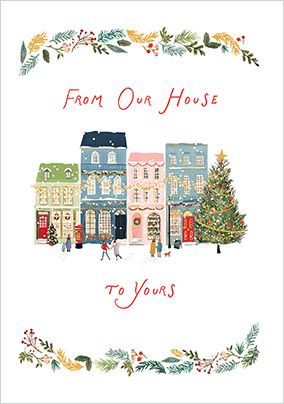 Photo of From Our House To Yours Simple Christmas Card