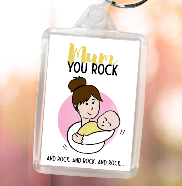 Mum You Rock and Rock and Rock Mother's Day Keyring