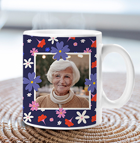 Floral Burst Lovely Grandma Mug