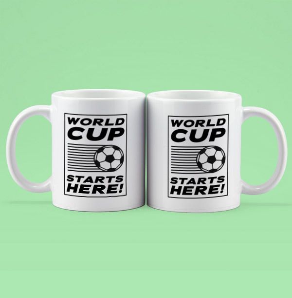 Photo of World Cup Starts Here! Football Mug
