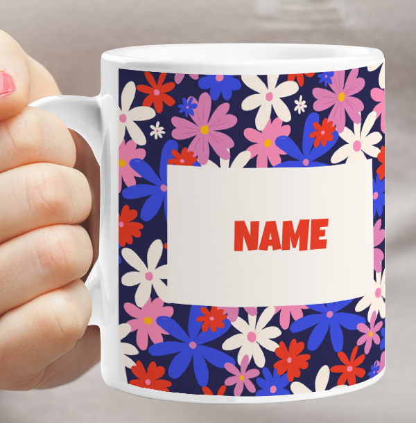 Floral Burst Personalised Mug