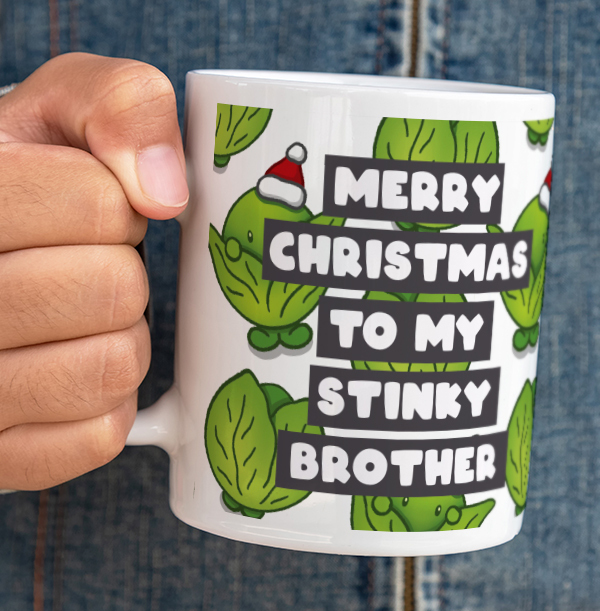 Stinky Brother Christmas Sprouts Mug