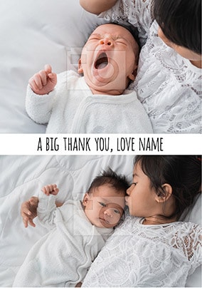 A Big Thank You New Baby Personalised Card