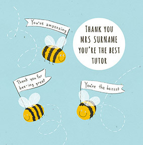 You're the Best Tutor Personalised Thank You Card