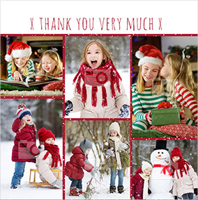 Christmas Thank You Multi Photo Card