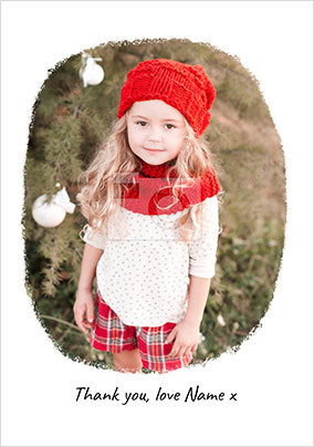 Thank You With Love Photo Xmas Card