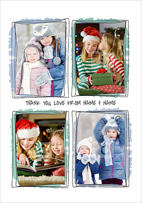 Thank You Multi Photo Frames Card