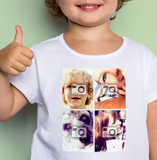 Four Photo Collage Personalised Toddlers T-Shirt