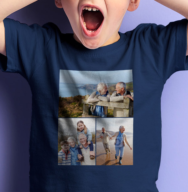 Personalised 3 Photo Upload Toddlers T-Shirt