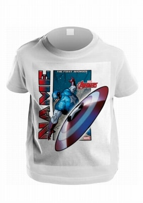Captain America Personalised Kids T-Shirt - Avengers