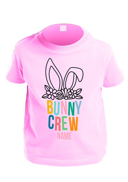 Bunny Crew Girls Personalised Kids T-Shirt
