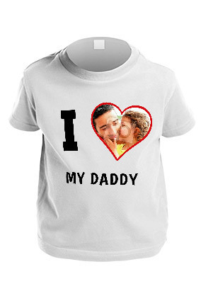 I Heart My Daddy Personalised Photo T-Shirt