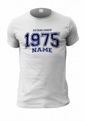 Retro Established Personalised Year T-Shirt