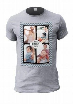 Best Dad Personalised Multi Photo T-Shirt