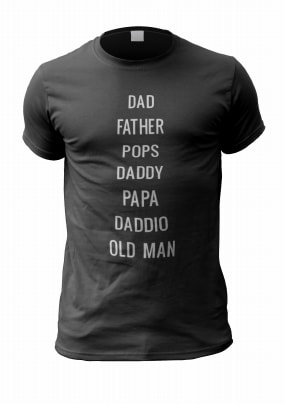 Many Name's of Dad Personalised T-Shirt