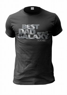 Best Dad In The Galaxy Personalised T-Shirt
