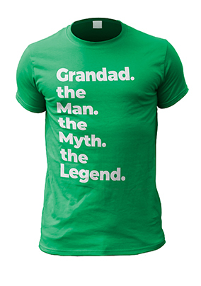 Grandad, The Man, The Myth, The Legend Personalised T-shirt
