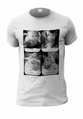 4 Photo Upload Retro Personalised T-Shirt