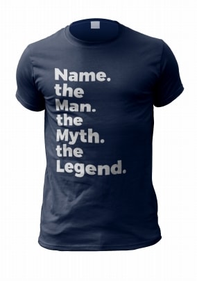The Man The Myth Personalised Men's T-Shirt