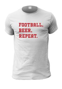 Tap to view Football, Beer, Repeat T-Shirt