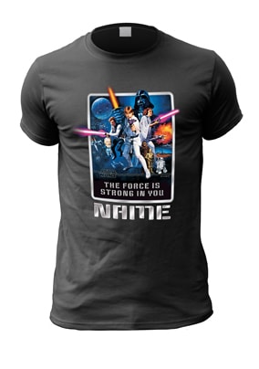 Personalised Star Wars Men's T-Shirt - Force Is Strong