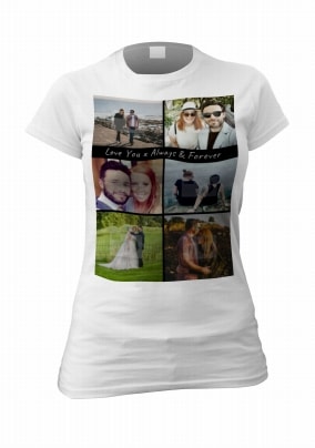 Newlyweds Romantic Personalised Photo T-Shirt