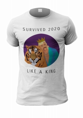 Survived 2020 Like a King Personalised T-Shirt