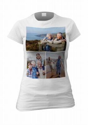 3 Photo Upload Womens T-Shirt