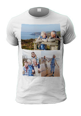 Personalised 3 Photo Upload Men's T-Shirt