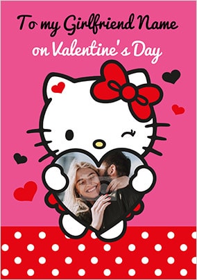 Girlfriend Hello Kitty Valentine's Photo Card