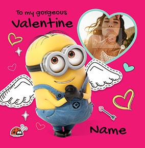 Minions Gorgeous Valentine Photo Card