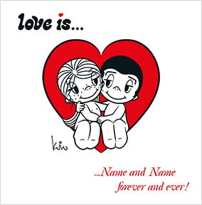 Love Is...Forever and Ever Personalised Card