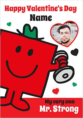 Mr Strong Photo Valentine's Card