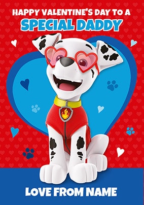 Paw Patrol Daddy Valentine's Card