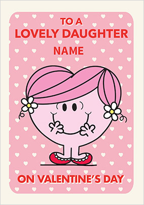 Little Miss Hug Daughter Personalised Valentine's Day Card