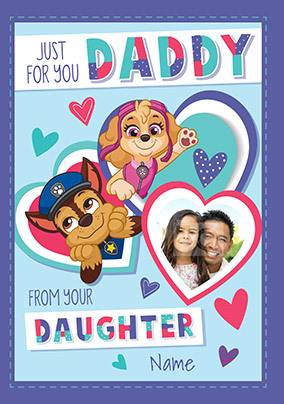 Paw Patrol Daddy Valentine's Day Photo Card