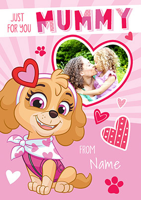 Paw Patrol Mummy Valentine's Day Photo Card