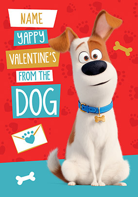 Max From the Dog Valentine's Day Personalised Card