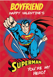 Superman Boyfriend Personalised Valentine's Day Card