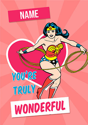 Wonder Woman - Truly Wonderful Personalised Card