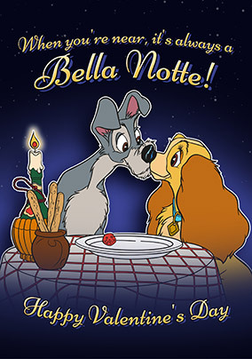 Lady and the Tramp Personalised Valentine's Card