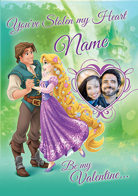 Tangled Be My Valentine Photo Card