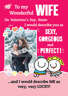Wonderful Wife Photo Valentine's Card