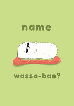 Wassa-bae Personalised Valentine's Card